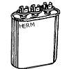 Fan motor and compresor capacitors